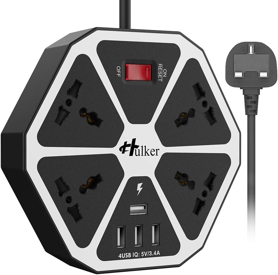 Extension Lead with USB Ports 4 Way Outlets 4 USB Ports Amazon.co.uk Electronics