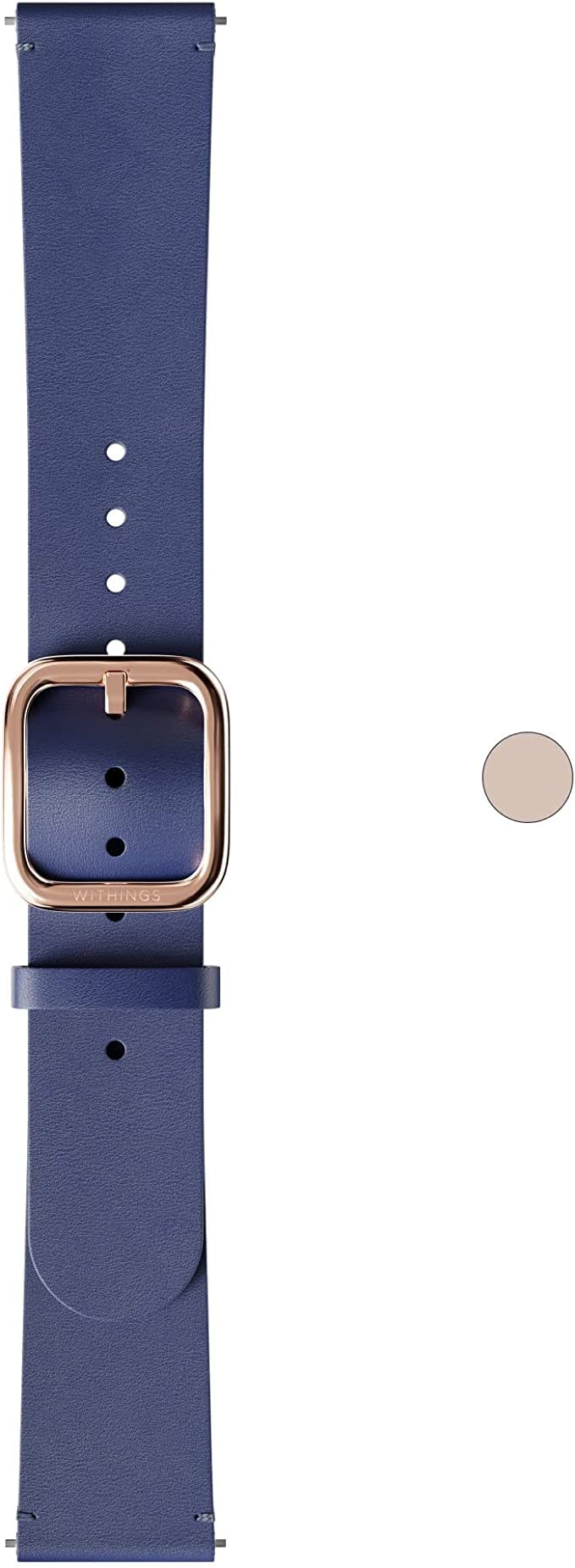 WITHINGS - Premium Leather Wristband for ScanWatch, Steel HR, HR Sport, Move ECG, Move