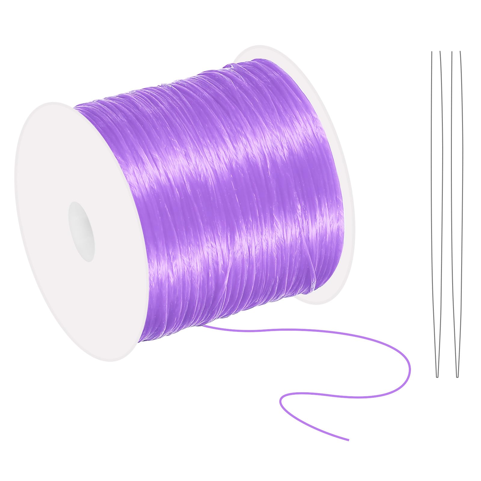 PATIKIL Elastic String for Bracelets, 0.8mm x 131-Yard Stretchy Bracelet String Stretch Bead Cord for Seed Beads, Jewelry and Bracelets Making, Light Purple