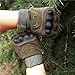 KevenAnna Free Soldier Mens Hard Knuckle Half Finger Military Gear Outdoor Tactical Gloves(Army Green, M)