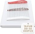McIgIcM 1n4148,300pcs 1n4148 switching diode Standard 75V 150mA Through Hole DO-35