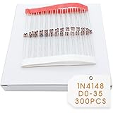 McIgIcM 1n4148,300pcs 1n4148 switching diode Standard 75V 150mA Through Hole DO-35