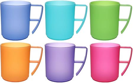 idea-station Neo Vasos plastico 6 Piezas, 350 ml, Colorido ...