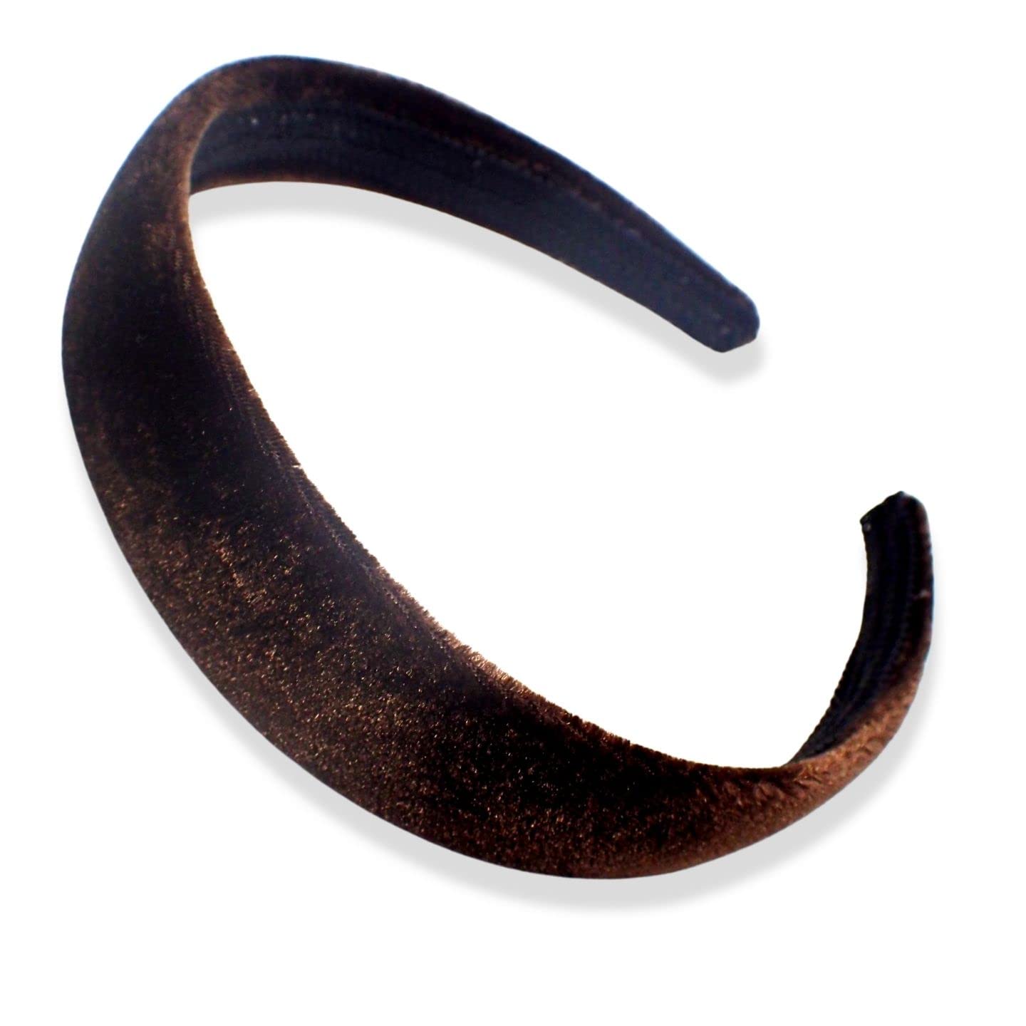 Topkids Accessories Velvet Alice Bands Luxury Headband Head Band Hairband Hair Band Adult Women Ladies Girls Kids Wedding Bride Fashion Aliceband Wonderland 2.5cm 1" Thick Wide (Brown)