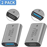 Duttek USB A Female to USB C Female Adapter 3.1 Gen2 10Gbps 2Pack view 6