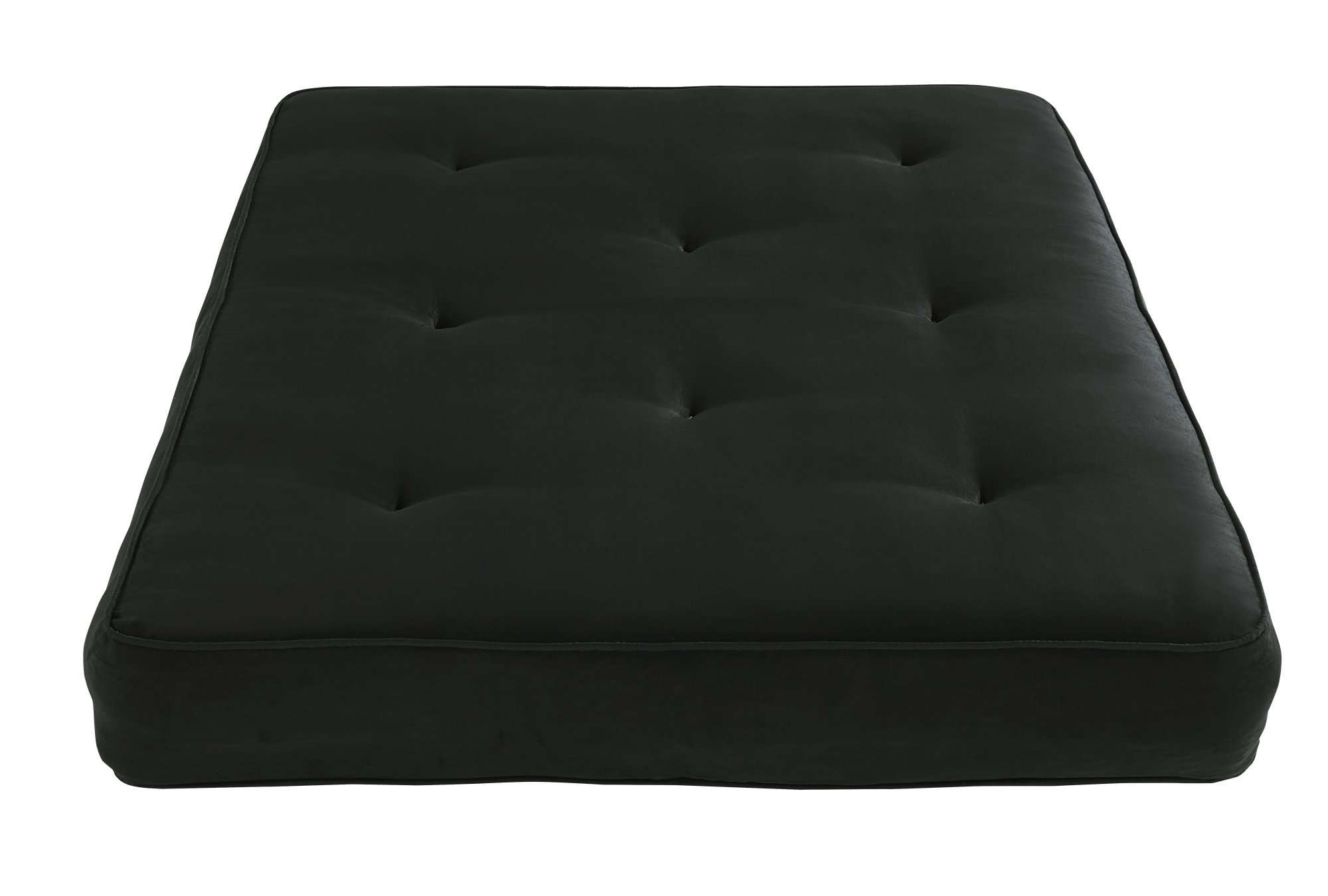DHP 8Inch Independently Encased Coil Futon Mattress, Full Size, Black