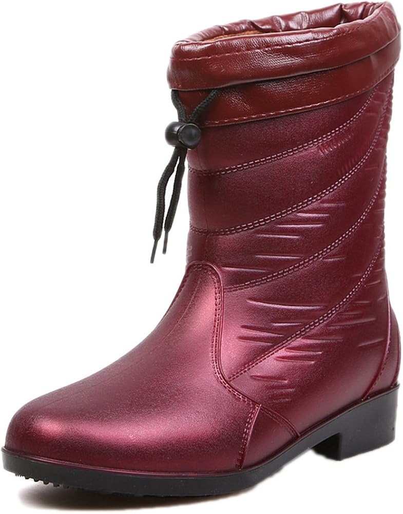Gummistiefel Damen Gefüttert - Wasserdichte Regenstiefel Halbhoch Für Garten & Arbeit
