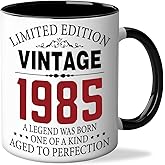 Quimoy 40th Birthday Gifts Women Men, 40 Year Old Gift, 1985 Birthday Gifts for Her Him, 40th Gift, 1985 Coffee Mug-11 Ounces