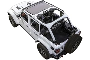spiderwebshade jlkini Bikini mesh Sun Shade top Compatible with Jeep Wrangler jl 2018 Until Current Made in The USA Vehicle Accessory in Gray