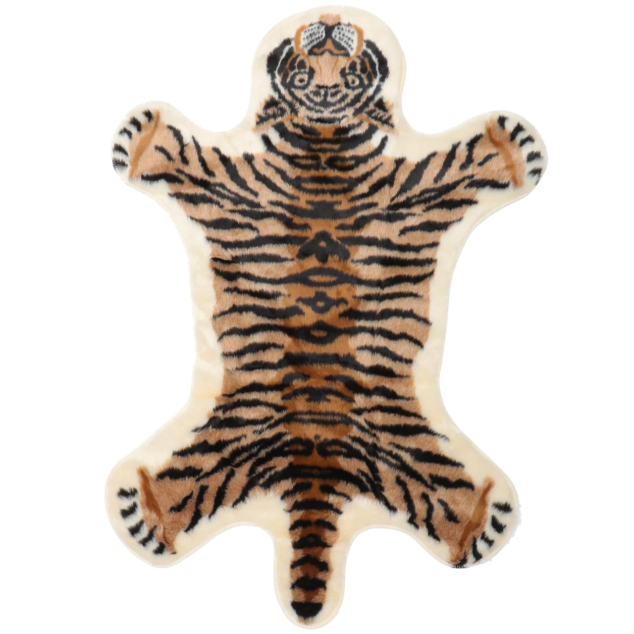 SUPVOX Leopard Print Rug Faux Fur Area Rug Carpet Rug Foot Pad Antiskid Mat Plush Carpet for Living Room Bedroom Floor 80x105cm