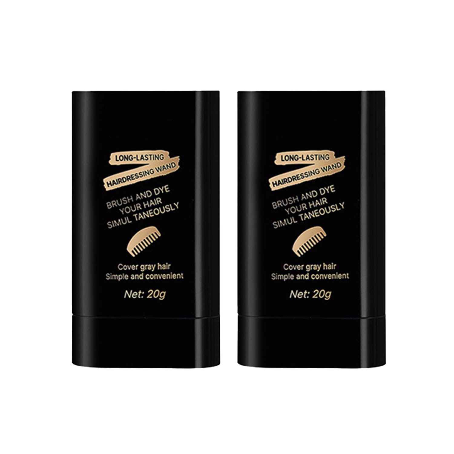 Photo 1 of 2Pack Safe and Convenient Comb Hair Dye, Portable Hair Dye Comb For Gray Hair Coverage, Waterproof and Sweat-Proof, 2 in 1 Instant Dye, for Women & Men (BROWNISH BLACK)