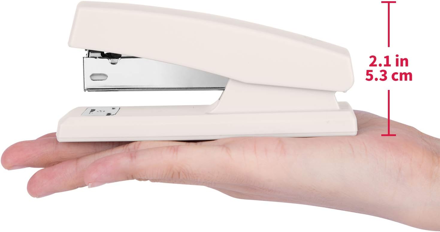 Deli Stapler, Desktop Staplers with 640 Staples, Office Stapler, 25 Sheet Capacity, White : Office Products
