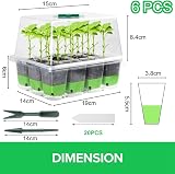 KAHEIGN 6Pcs Seed Starter Trays 72 Cells Silicone Propagator Kit with Lids view 4