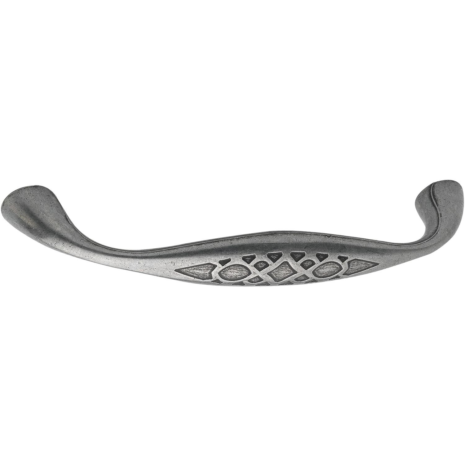 OBF Grimme 73 7070 22 Tin-Plated Antique Designer Furniture Handle Djerba (Drawer Handle) Width 147 mm Handle Die-Cast Zinc