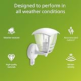 Philips Creek Outdoor Wall Light IP44 Motion Sensor Aluminium White view 2