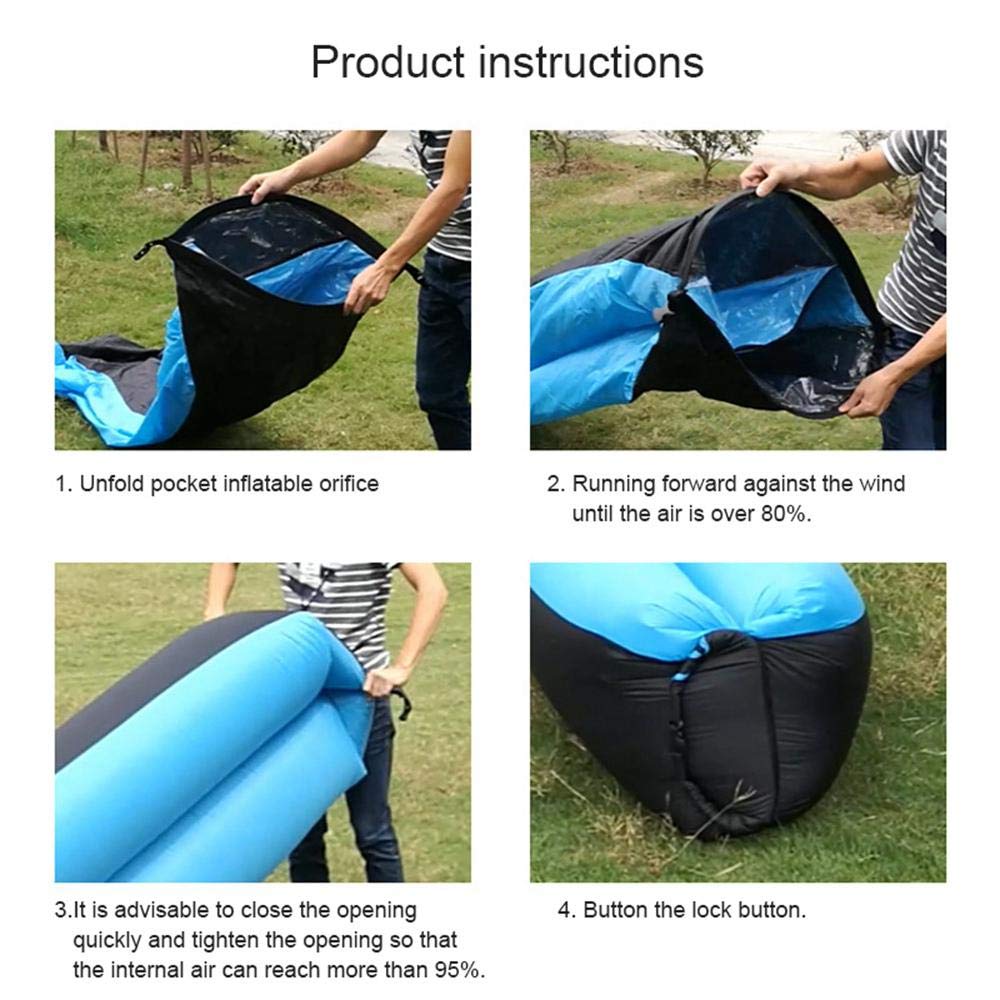 Purple,105 * 75 * 55cm Yeldou Inflatable Sofa for Camping Travel ...