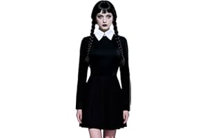 LUYANA Women Casual Peter Pan Collar Fit and Flare Skater Dress A Line Dress