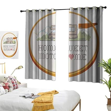 Amazon Com Home Sweet Home Decor Curtains By Embroidery