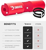 DMoose Fitness Barbell Pad Non-Slip EVA Foam Squat Pad with Safety Straps view 5