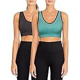 Bally Total Fitness Womens Lily Seamless Sports Bra-2 Pack