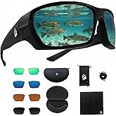 Fishing Glasses Pro Kit - Polarized Sunglasses With 4 Lenses for Clear Visibility in Offshore & Shallow Water -Eye Protection