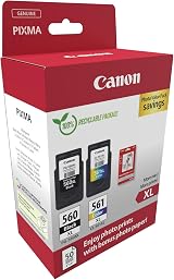 Canon Ink & Paper Multipack PG-560XL CL-561XL 2 Pack + 50 Sheet Photo Paper view 3
