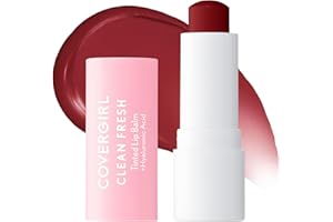 CoverGirl Clean Fresh Tinted Lip Balm, Vegan Formula, Hydrating, Natural Finish, Bliss You Berry, 1 Count