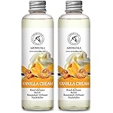 Vanilla Cream Reed Diffuser Refill - 2x6.8 Fl Oz - Fresh & Long Lasting Fragrance - Reed Diffuser Oil Refill for Aromatherapy - Home Fragrance - Office - Restaurant - Fresh Fragrance