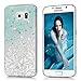 S6 Case,Galaxy S6 Case (Not for Edge) - Mavis's Diary 3D Handmade Bling Crystal Shiny Rhinestone Diaonds Special Hollow Floral Gradient Pattern Clear Case Hard PC Cover for Samsung Galaxy S6 G9200