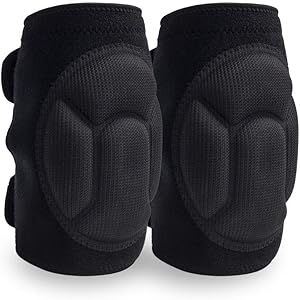 JYSW Knee Pads Comfortable Non-Slip, Thick Extra Foam Cushion for Scrubbing Floors, Gardening, Yoga & Construction, Soft Inner Liner, Strong Double Straps and Adjustable Easily