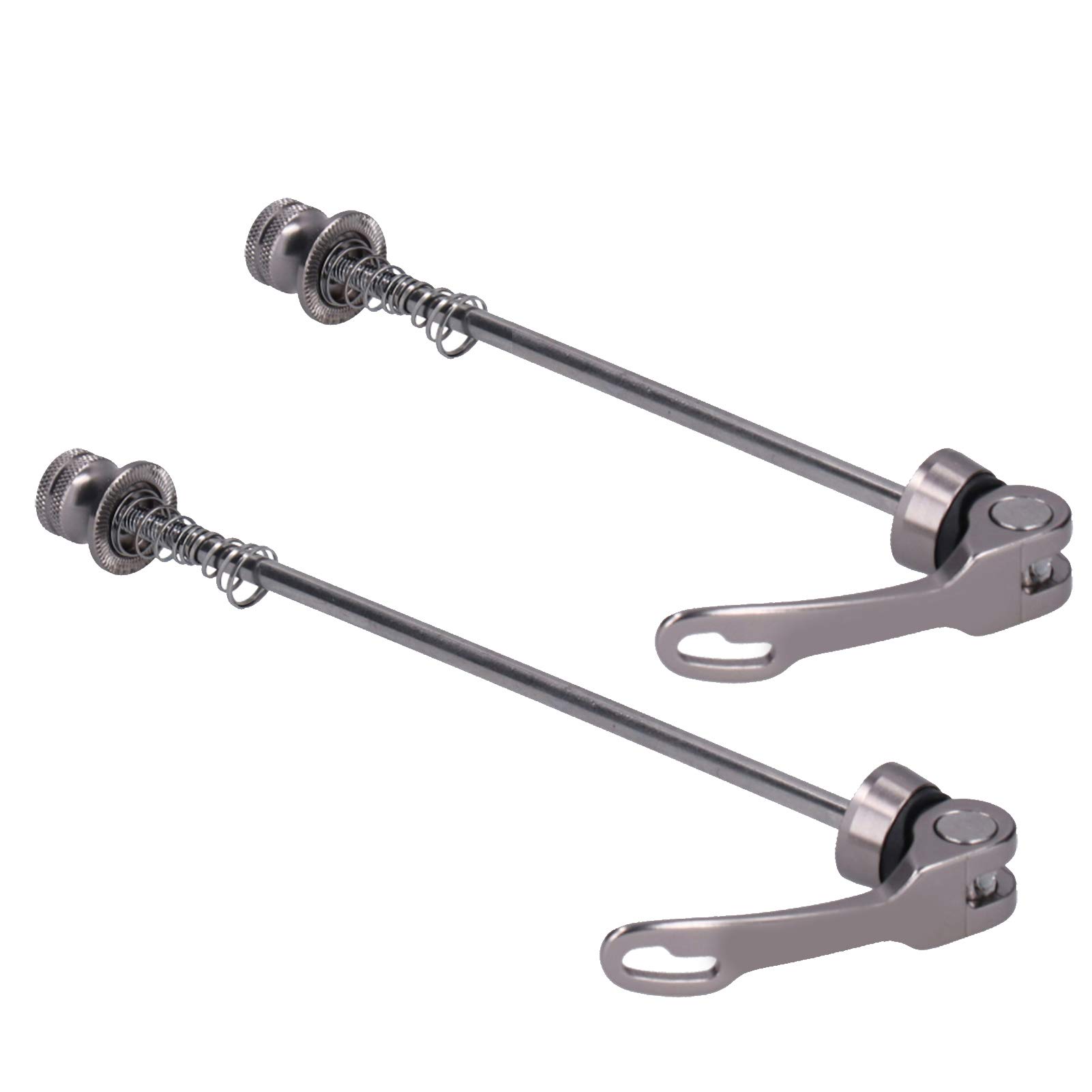 Quick Release Skewers Aluminum alloy Road Mountain Bicycle Wheel Hub Front and Rear Skewers(Titanium)