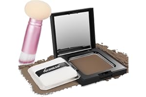 Acomler Root Touch Up Powder, Hairline Powder for Thinning Hair, Root Touch Up Hair Color, Gray Hair Coverage for Women Men Cover Up, Hair Loss Concealer Includes Makeup Brush (Light Brown, 0.42oz)