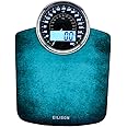EILISON Highly Advance 2-in-1 Digital & Analog Weighing Scale for Body Weight-400lbs, 4 High Precison GX Sensor Accurate, Thick Tempered Glass, Extra Large Display (Blue)