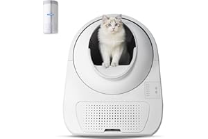 CATLINK Self Cleaning Cat Litter Box, Auto Safety Sensors for Multiple Cats 3.5～22 pounds, Double Odor Removal with Trash Bags(Young Version)