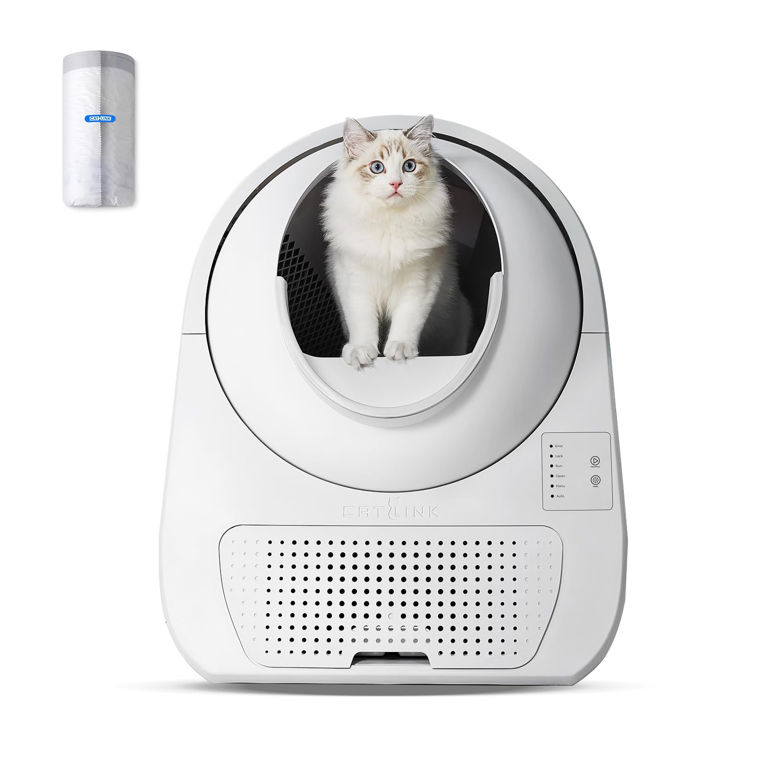 Photo 1 of CATLINK Self Cleaning Cat Litter Box, Auto Safety Sensors for Multiple Cats 3.5?22 pounds, Double Odor Removal with Trash Bags(Young Version)