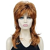 Lydell Long Soft Shaggy Layered Classic Cap Full Synthetic Wig Wigs (130A Fox Red)