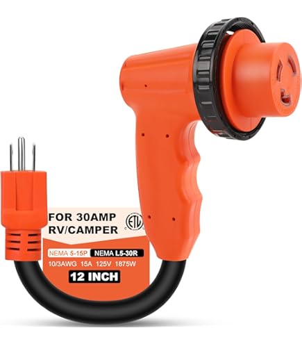 リーディング30 Marinco/Park Power 1RPCRV w/Sealing Collar Male Plug to 30