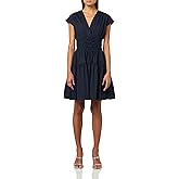 Derek Lam 10 Crosby TORA V-Neck Dress, Night Sky, 6
