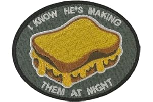 Grilled Cheese Morale Patch, FILSEF, Meme Patches for Backpacks, Military Hook and Loop, Murph, Tactical Veteran Owned