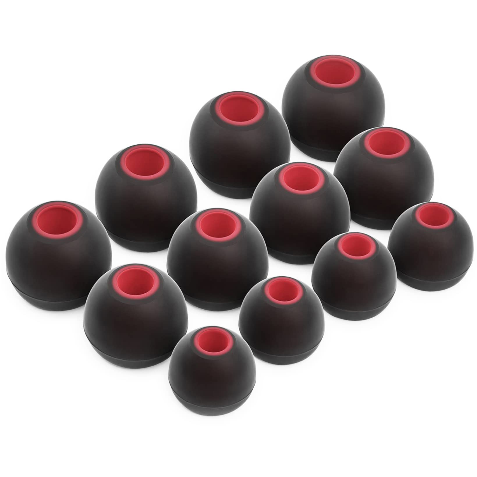 Okuli Set of 12 Silicone EarBuds Ear Tips For JBL Tune 110 BT, SENSO, Otium, Hussar Earphones