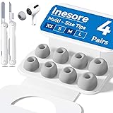 4-Pair Replacement Ear Tips for AirPods Pro 2nd/1st