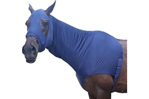 Gallopoff Horse Slinky Hood with Zipper, Stretch Spandex Sleazy Hood for Mane Protection, Breathable Horse Neck Cover for Sho