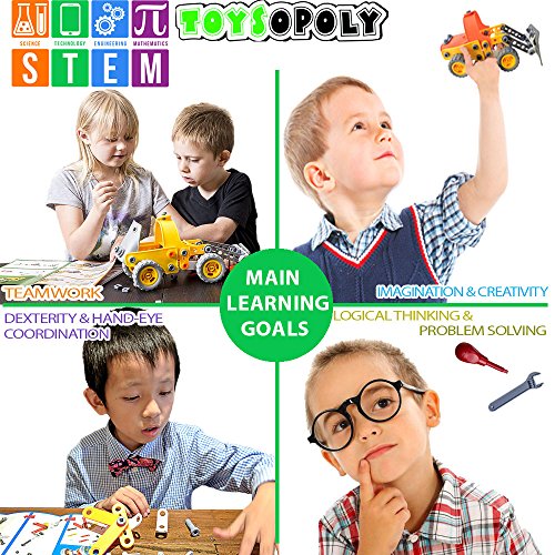 ToysOpoly STEM Toys Kit 5-in-1 Build and Play Set, Educational Engineering DIY Building Blocks for Ages 8, 9, 10, 11, 12 Year Old Boys & Girls, 148 Pieces - Thumbnail 3