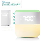 Frida Baby 3-in-1 Alarm Clock, Sound Machine, Nightlight, Bluetooth Enabled | Wake Up Light Sunrise Alarm, White Noise Soother, Sleep Trainer, Nursery + Toddler + Kids Bedroom (Bluetooth)