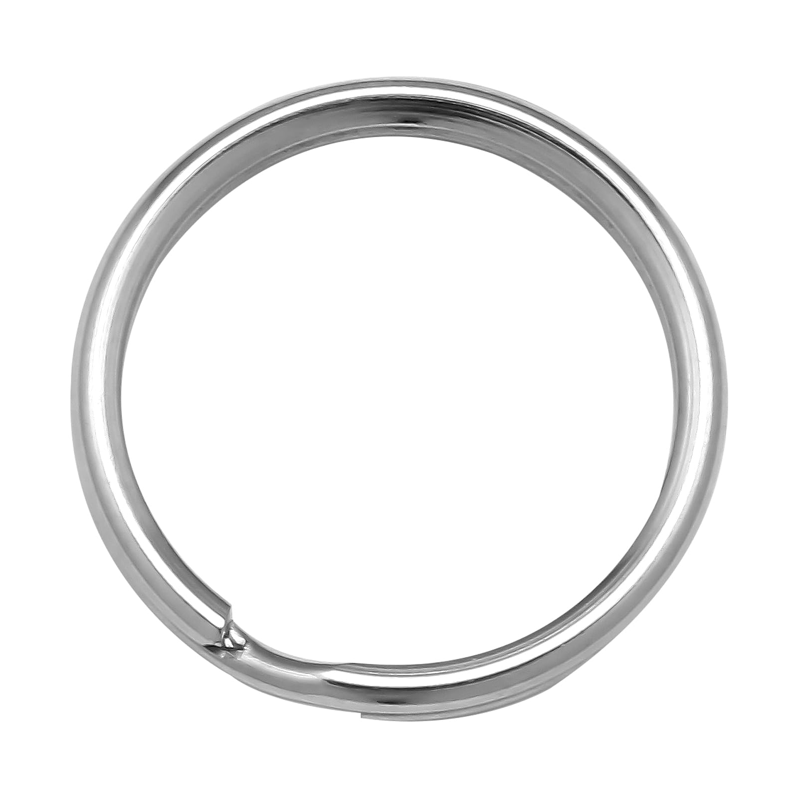 OSELTYATH 100pcs Small Round Split Rings, Silver Key Ring Hoops, Stainless Steel 304S15 Material Jump Rings, Tiny Keyrings For Jewellery & Crafts (7mm)