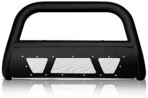 ARMORDILLO USA 7169005 MS Series Bull Bar Fits 2014-2018 Chevy Silverado 1500 - Matte Black W/Mesh Skid Plate