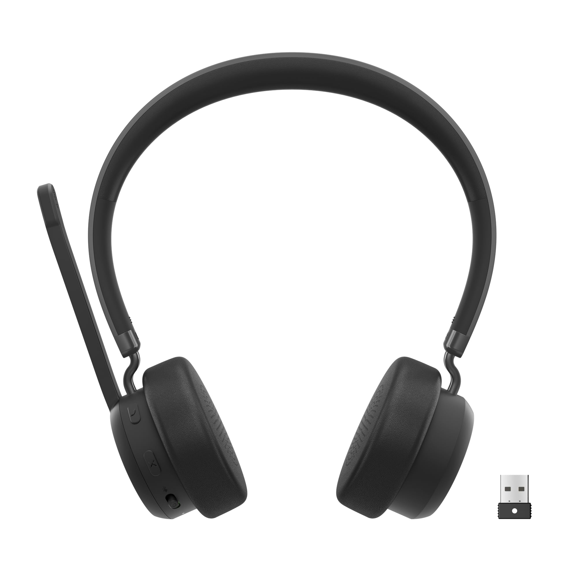 Photo 1 of Lenovo Wireless VoIP Headset Teams Certified, Noise-Canceling Mic, Bluetooth 5.3 Multipoint, USB-A Receiver, 31-Hour Talk & 60-Hour Playback, Lightweight Over-Ear Design, Replaceable Earcups