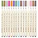 Premium Metallic Marker Pens, Permanent Fine Tip Metal Art Paint Markers,for DIY Photo Album Drawing, Rock Painting, Adult Coloring Books, Glass, Pottery, Wood, Black Paper(15/Set)