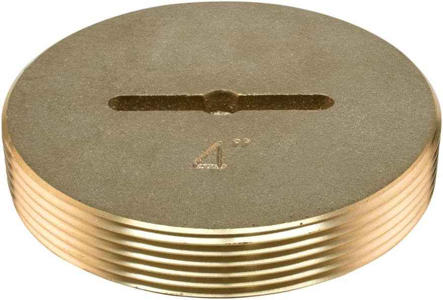Eastman 42004, Brass Slotted 4 inch Cleanout Plug