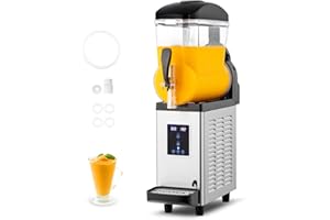 ROVSUN 4 Gallon/15L Commercial Slushy Machine Margarita Machine, Slushie Machine Frozen Drink Machine Efficient Cooling Stainless Steel for Home Restaurant Bar Party Cafes 110V/60HZ